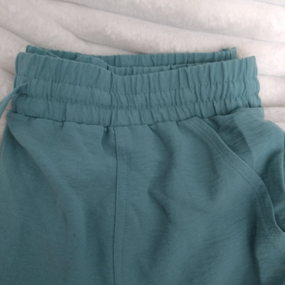NYCC Teal Jogger Dress Pants PXL Petite Elastic Waist Pull-On Work Casual - Picture 8 of 15